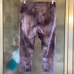 NOBULL high rise cropped tie dye tights/leggings